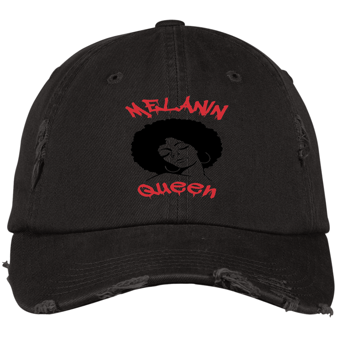 MELANIN QUEEN by Wisam embroidered Distressed Dad Cap - Swag Spot Clothing Co