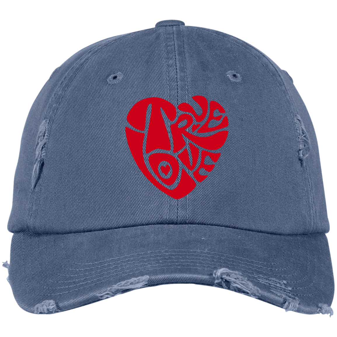 TRUE LOVE by Wisam Embroidered Distressed Dad Cap - Swag Spot Clothing Co