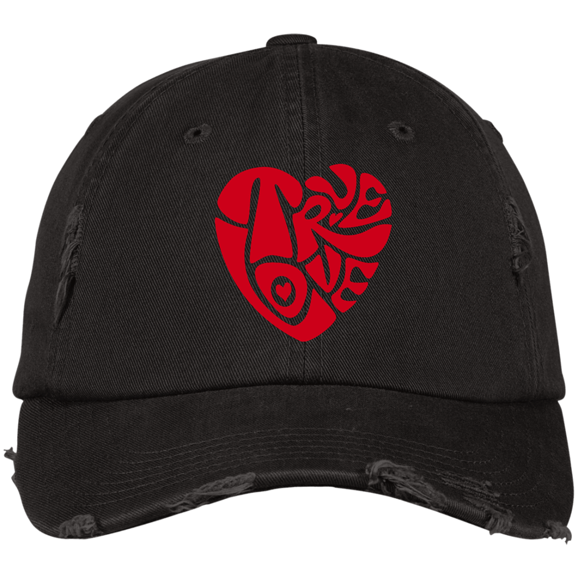 TRUE LOVE by Wisam Embroidered Distressed Dad Cap - Swag Spot Clothing Co