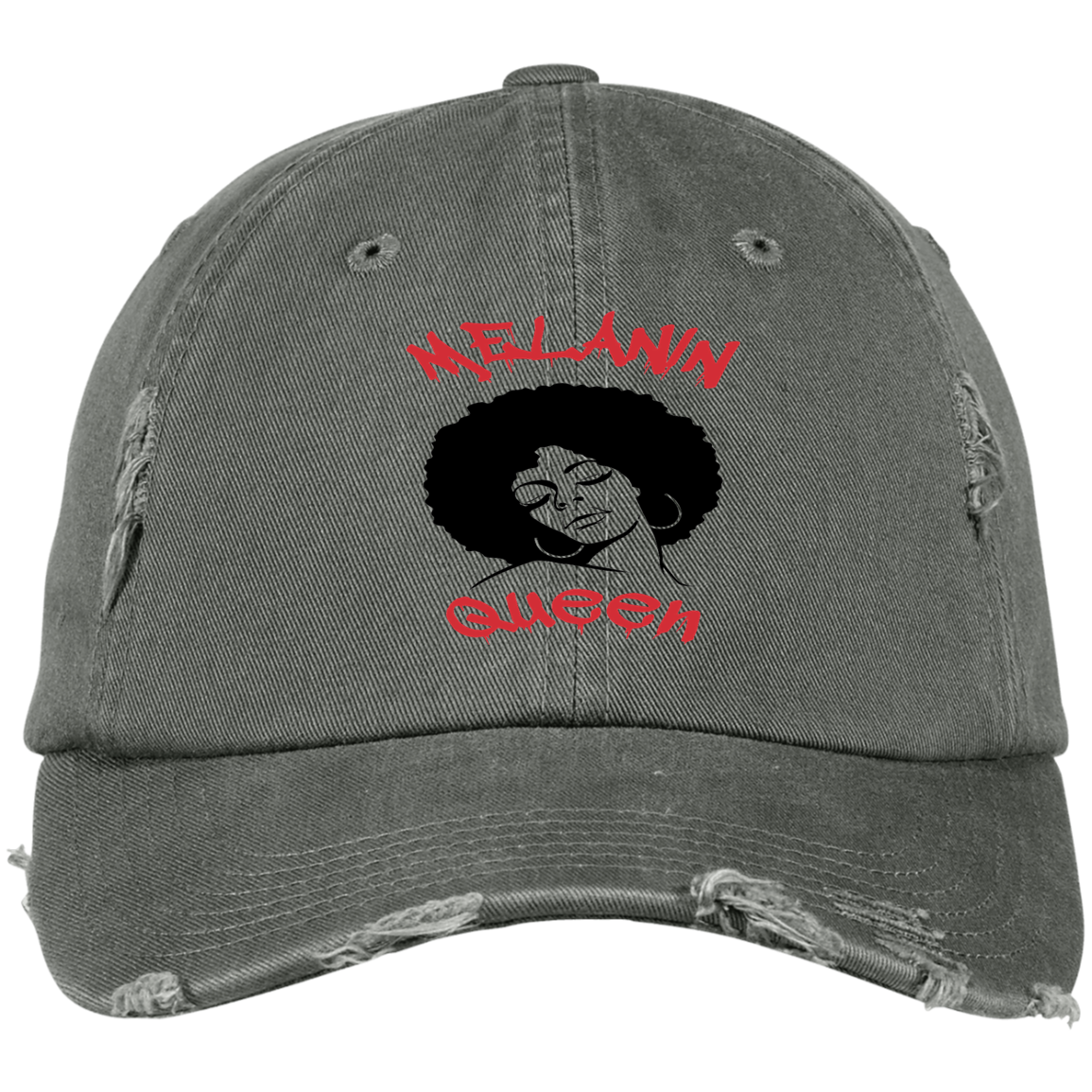 MELANIN QUEEN by Wisam embroidered Distressed Dad Cap - Swag Spot Clothing Co