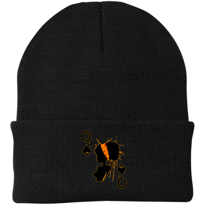Queen of Spades Embroidered Knit Cap - Swag Spot Clothing Co