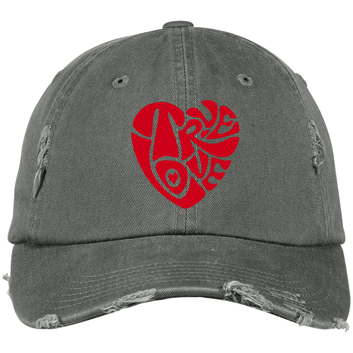 TRUE LOVE by Wisam Embroidered Distressed Dad Cap - Swag Spot Clothing Co