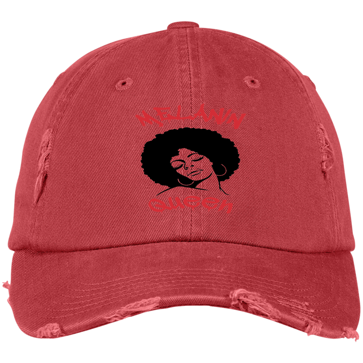 MELANIN QUEEN by Wisam embroidered Distressed Dad Cap - Swag Spot Clothing Co