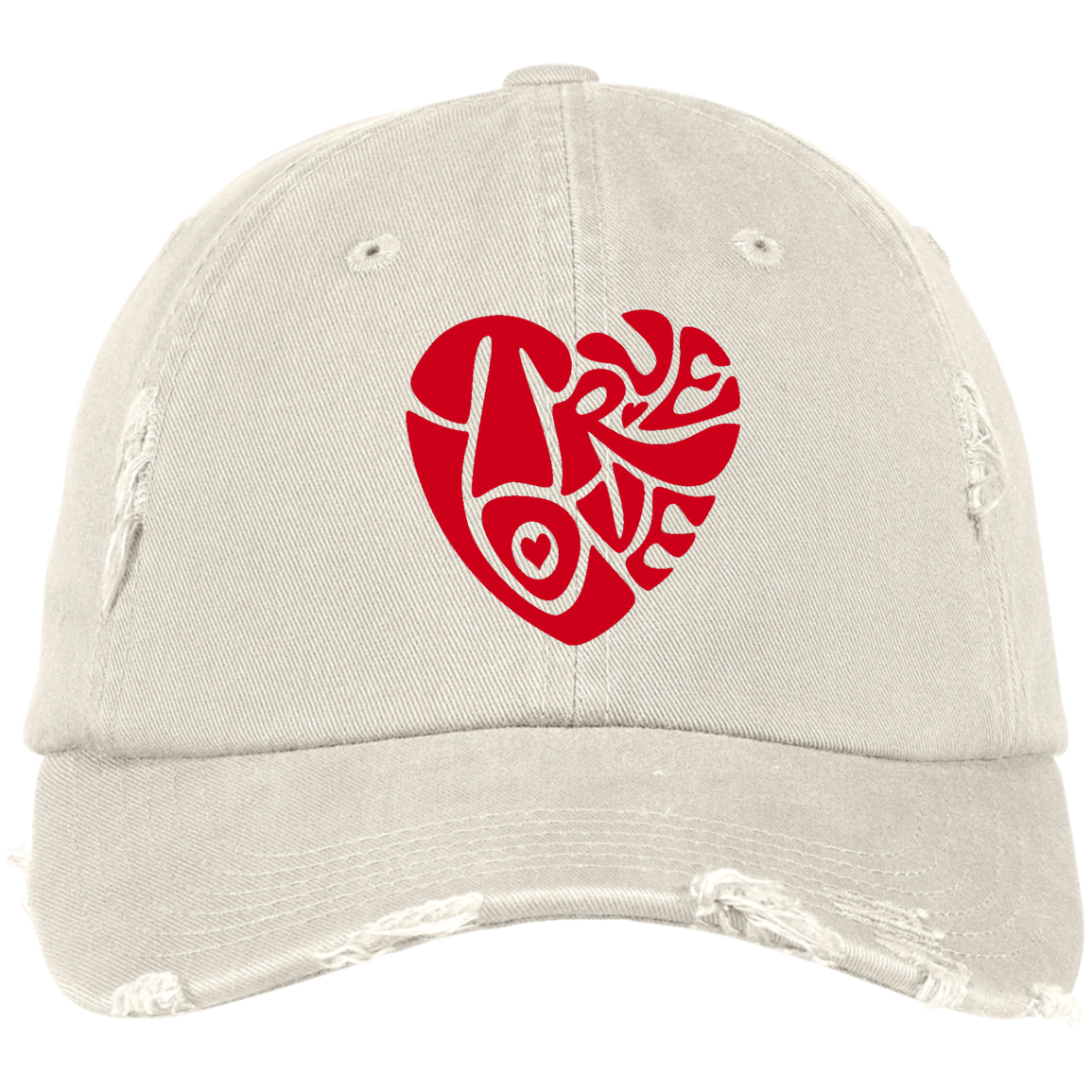 TRUE LOVE by Wisam Embroidered Distressed Dad Cap - Swag Spot Clothing Co