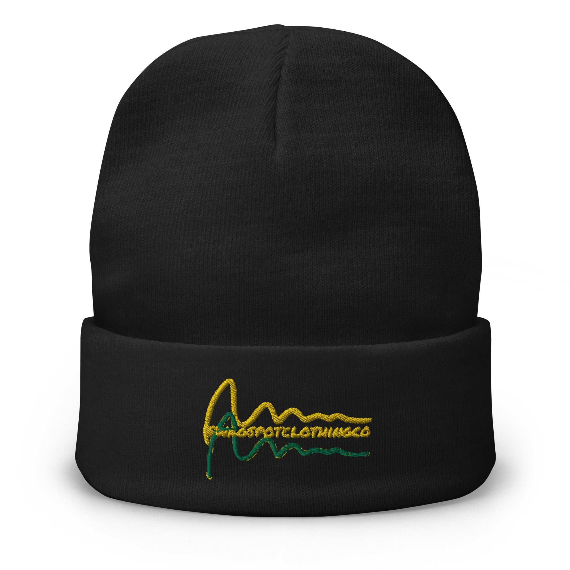 Swag Spot Clothing Co Signature Embroidered Beanie w/Green & Yellow Stitch - Swag Spot Clothing Co