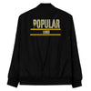 Popular Loner Skull Embroidered Premium recycled bomber jacket - Swag Spot Clothing Co