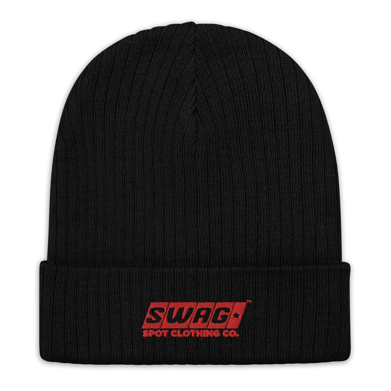 Swag Spot Clothing Co Classic Logo Ribbed knit beanie - Swag Spot Clothing Co