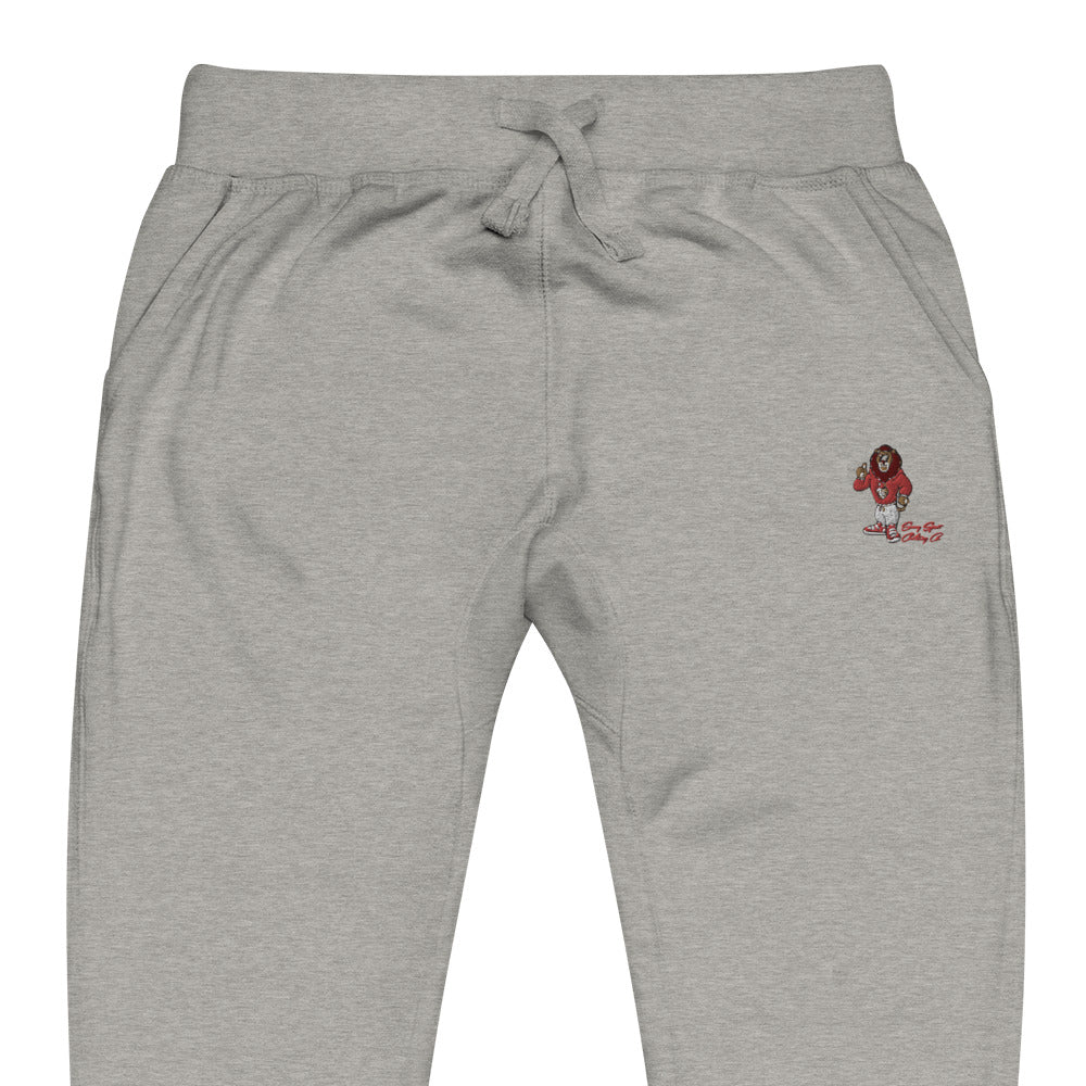 Swag Lion Embroidered Unisex fleece sweatpants - Swag Spot Clothing Co