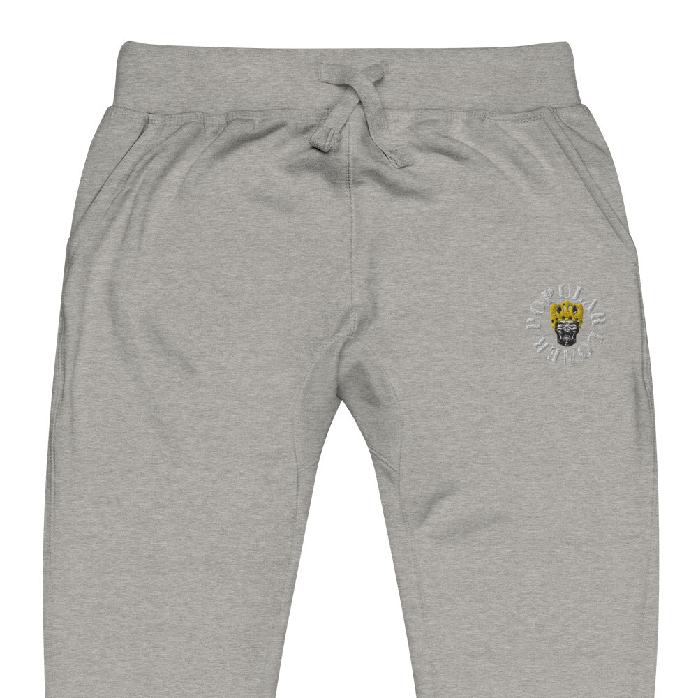 Popular Loner Skull Embroidered Unisex fleece sweatpants - Swag Spot Clothing Co