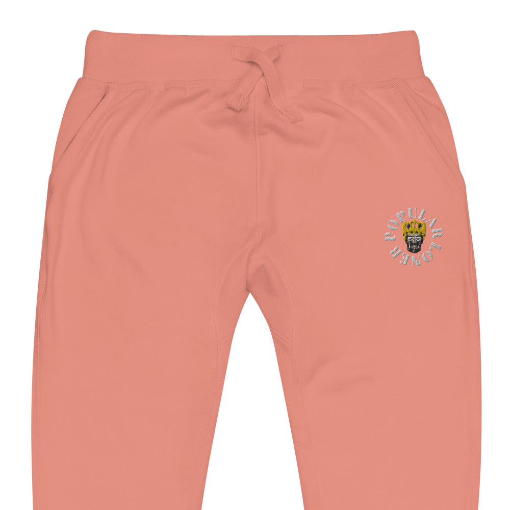 Popular Loner Skull Embroidered Unisex fleece sweatpants - Swag Spot Clothing Co