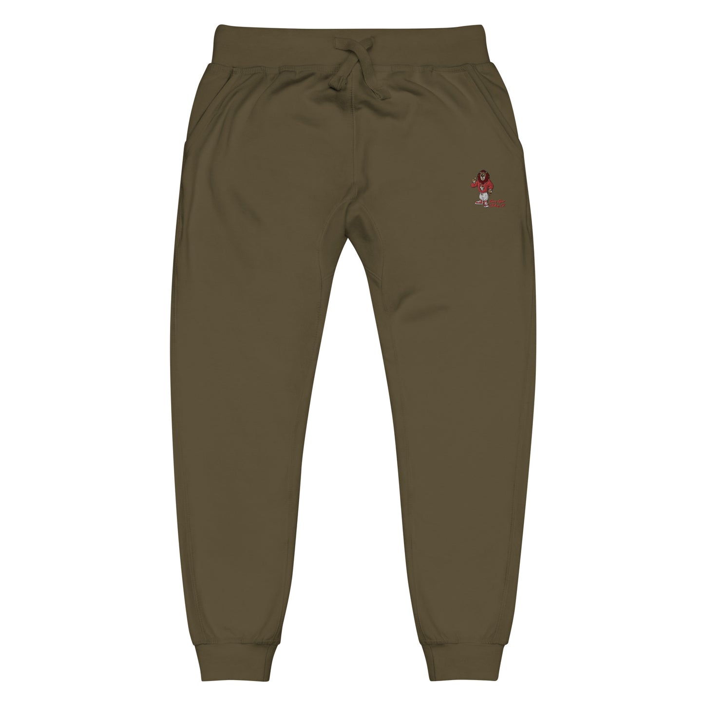 Swag Lion Embroidered Unisex fleece sweatpants - Swag Spot Clothing Co