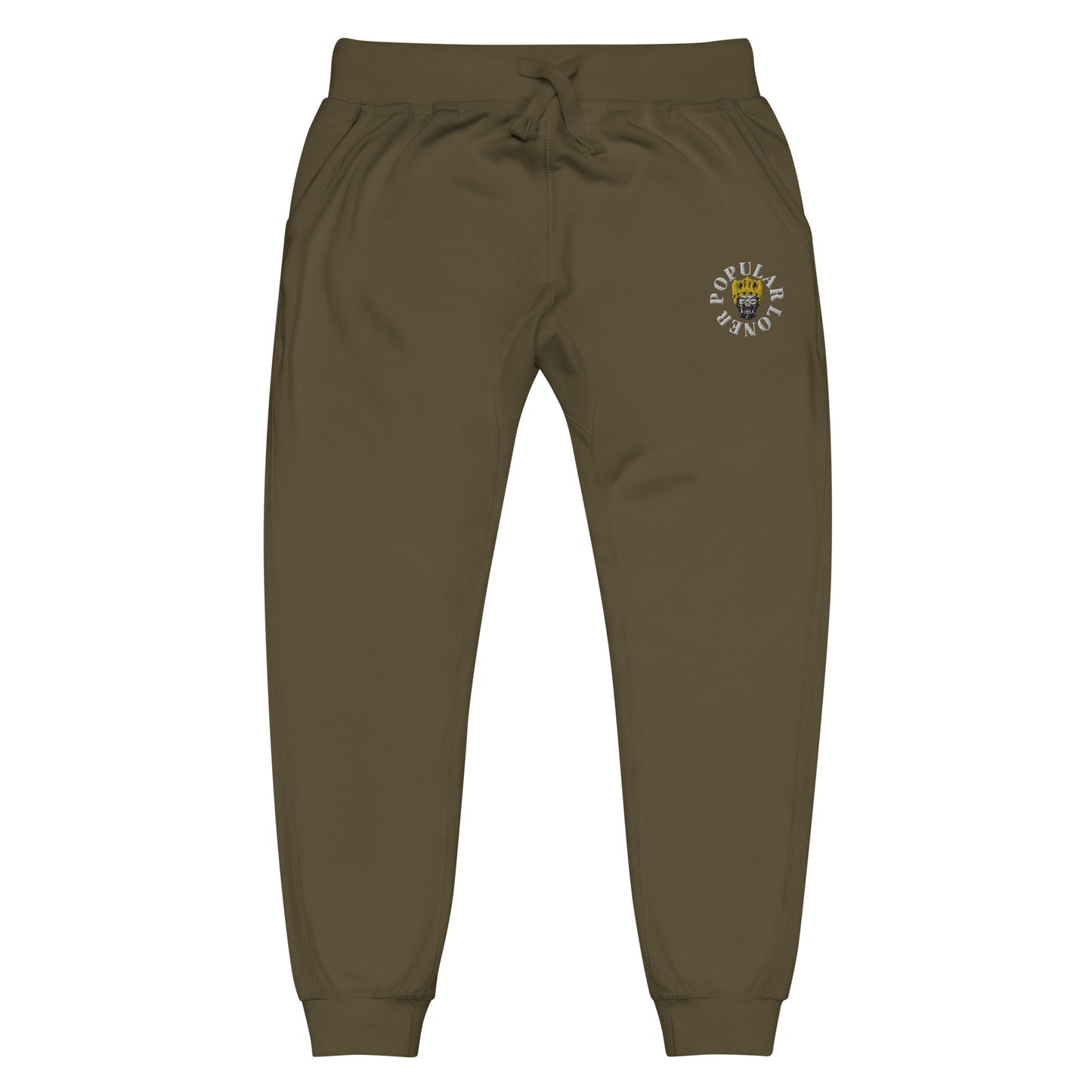 Popular Loner Skull Embroidered Unisex fleece sweatpants - Swag Spot Clothing Co