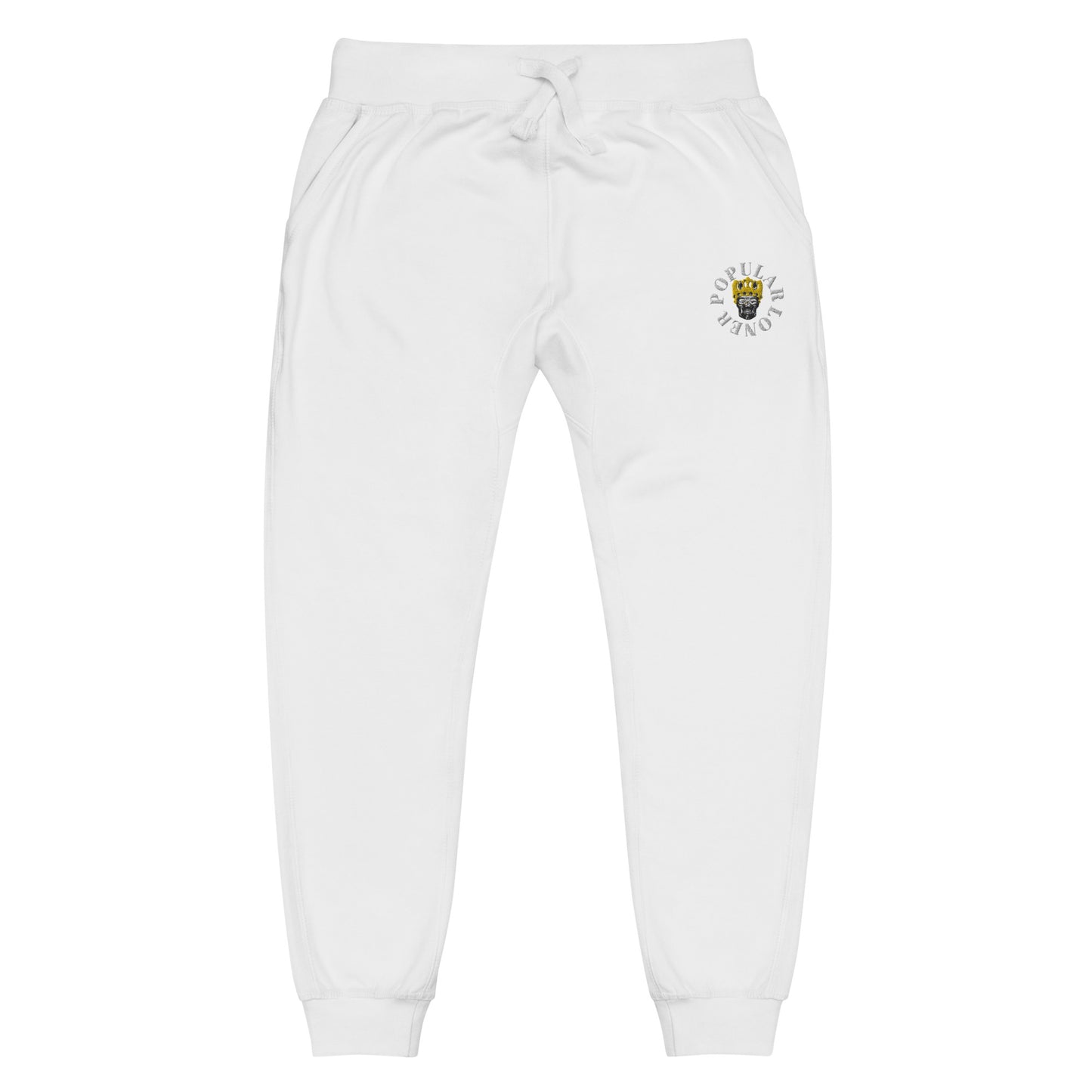 Popular Loner Skull Embroidered Unisex fleece sweatpants - Swag Spot Clothing Co