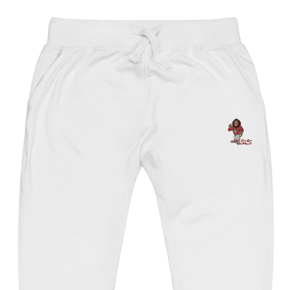 Swag Lion Embroidered Unisex fleece sweatpants - Swag Spot Clothing Co