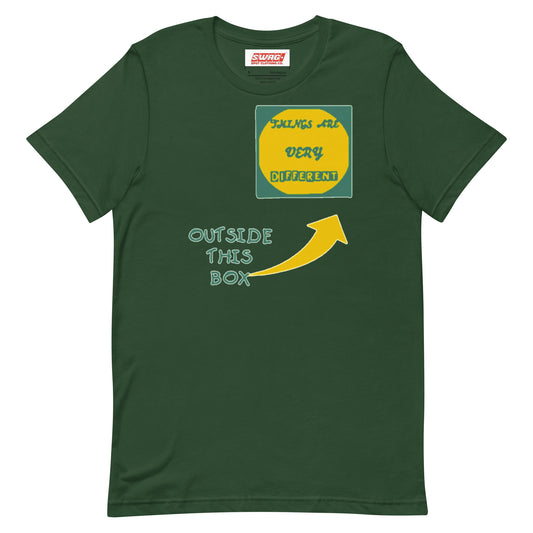 Outside The Box Green Unisex t-shirt - Swag Spot Clothing Co